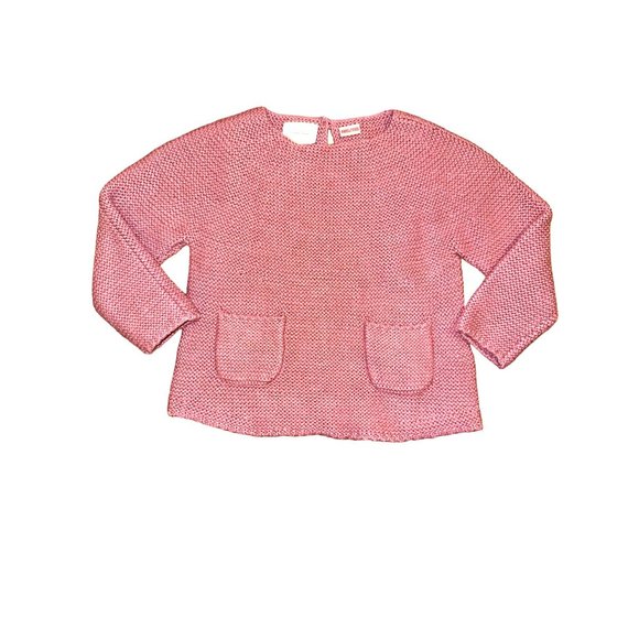 Baby Girl Zara Knitwear Mauve Rice Stitch Girls Cardigan Sweater Sz 2-3 Yrs. - Picture 1 of 5